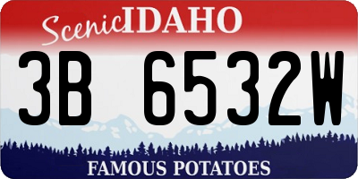 ID license plate 3B6532W