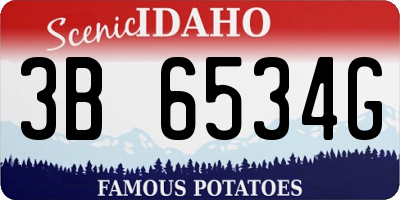ID license plate 3B6534G
