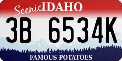 ID license plate 3B6534K