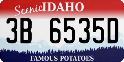 ID license plate 3B6535D