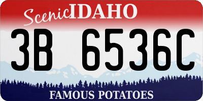 ID license plate 3B6536C