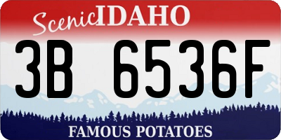ID license plate 3B6536F