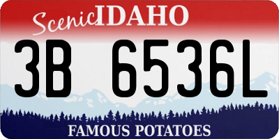 ID license plate 3B6536L