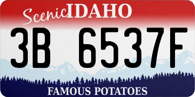 ID license plate 3B6537F