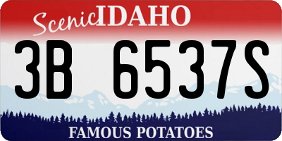 ID license plate 3B6537S