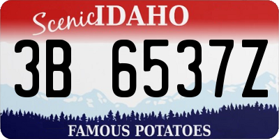 ID license plate 3B6537Z