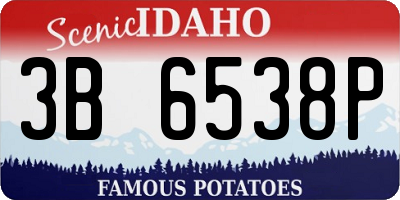 ID license plate 3B6538P