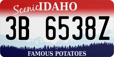 ID license plate 3B6538Z