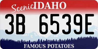 ID license plate 3B6539E
