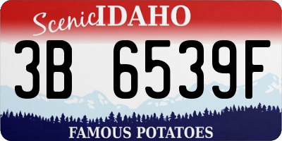 ID license plate 3B6539F