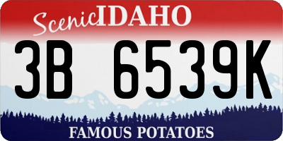 ID license plate 3B6539K