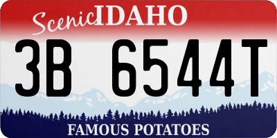 ID license plate 3B6544T