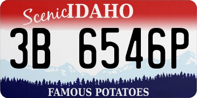 ID license plate 3B6546P