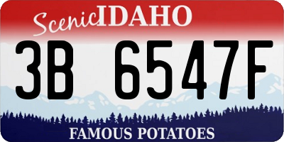 ID license plate 3B6547F