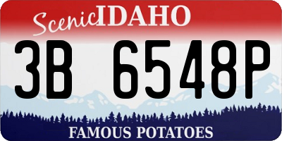 ID license plate 3B6548P