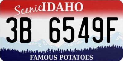 ID license plate 3B6549F