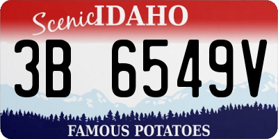 ID license plate 3B6549V