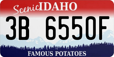 ID license plate 3B6550F
