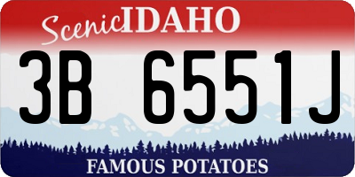 ID license plate 3B6551J