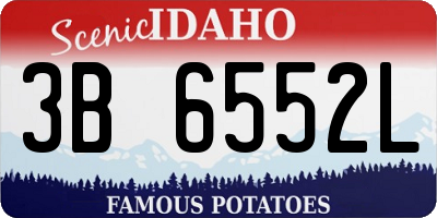 ID license plate 3B6552L