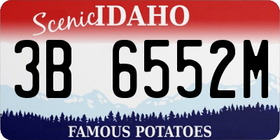 ID license plate 3B6552M