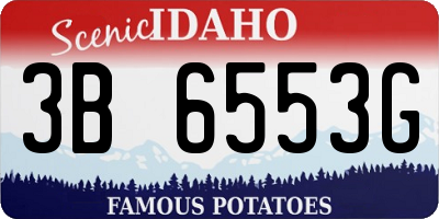 ID license plate 3B6553G