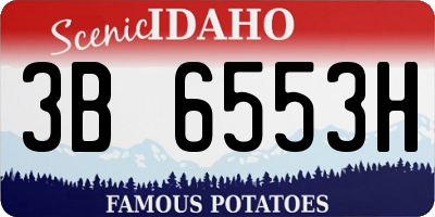 ID license plate 3B6553H