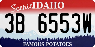 ID license plate 3B6553W