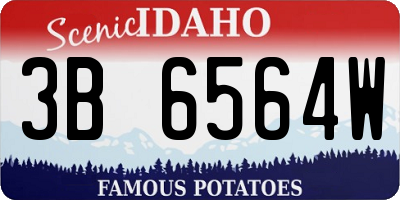ID license plate 3B6564W