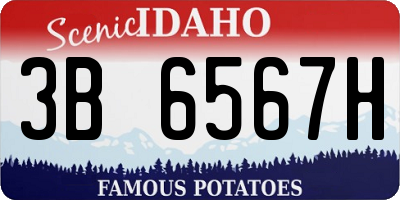 ID license plate 3B6567H