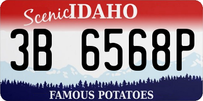 ID license plate 3B6568P