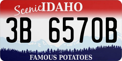 ID license plate 3B6570B