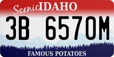 ID license plate 3B6570M