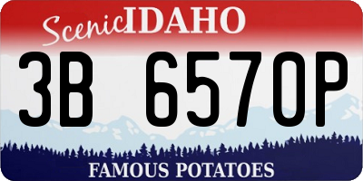 ID license plate 3B6570P