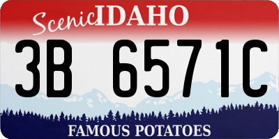 ID license plate 3B6571C