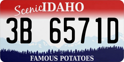 ID license plate 3B6571D