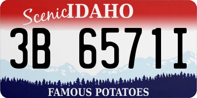 ID license plate 3B6571I