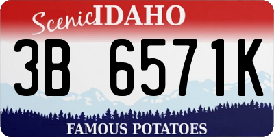 ID license plate 3B6571K
