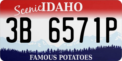 ID license plate 3B6571P