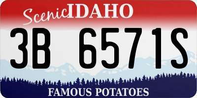 ID license plate 3B6571S