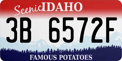 ID license plate 3B6572F