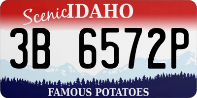 ID license plate 3B6572P