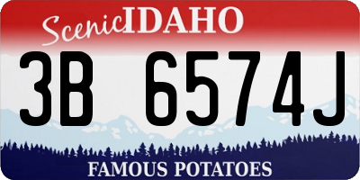 ID license plate 3B6574J