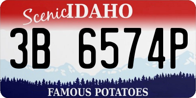 ID license plate 3B6574P