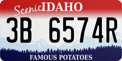 ID license plate 3B6574R