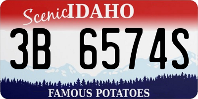 ID license plate 3B6574S