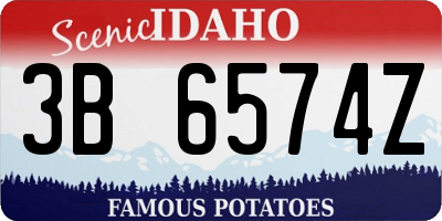 ID license plate 3B6574Z
