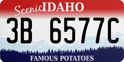 ID license plate 3B6577C