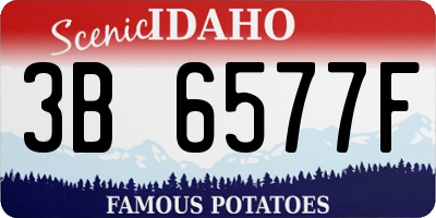 ID license plate 3B6577F
