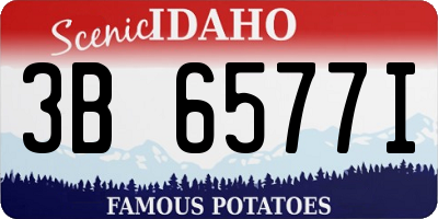 ID license plate 3B6577I